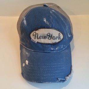 Red 1966 New York Mesh Snap Back Hat - One Size